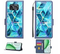 Aroepurt Case Compatible for Maxcom Ms601 Phone Case Flip Cover [with Tempered Glass Screen Protector][RFID Blocking][Colorful Reflect Light] LPT-LS