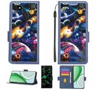 Aroepurt Case Compatible for Mobile Initiative Ethos Phone Case Flip Cover [with Tempered Glass Screen Protector][RFID Blocking][Luminous Effect] LPT-XQ