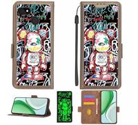 Aroepurt Case Compatible for Mobile Initiative Ethos Phone Case Flip Cover [with Tempered Glass Screen Protector][RFID Blocking][Luminous Effect] LPT-MXX