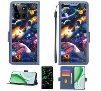 Aroepurt Case Compatible for myPhone N23 5G Phone Case Flip Cover [with Tempered Glass Screen Protector][RFID Blocking][Luminous Effect] LPT-XQ