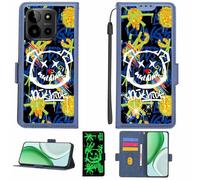 Aroepurt Case Compatible for myPhone N23 Plus 5G Phone Case Flip Cover [with Tempered Glass Screen Protector][RFID Blocking][Gold Glitter+Luminous] LPT-TYX