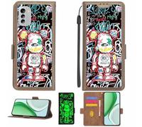 Aroepurt Case Compatible for Nokia G60 5G Phone Case Flip Cover [with Tempered Glass Screen Protector][RFID Blocking][Luminous Effect] LPT-MXX