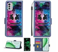 Aroepurt Case Compatible for Nokia G60 5G Phone Case Flip Cover [with Tempered Glass Screen Protector][RFID Blocking][Luminous Effect] LPT-BQ