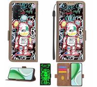 Aroepurt Case Compatible for Oppo Reno 5A 5G Phone Case Flip Cover [with Tempered Glass Screen Protector][RFID Blocking][Luminous Effect] LPT-MXX