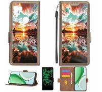 Aroepurt Case Compatible for Orbic Fun RC609LSM Phone Case Flip Cover [with Tempered Glass Screen Protector][RFID Blocking][Luminous Effect] LPT-FJ