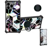 Aroepurt Case Compatible for Packard Bell DAYTONA G16 Phone Case Cover [with 1* Tempered Glass Screen Protector][Hard PC + Soft Silicone][Ring Support] [Colorful Reflect Light] IMDH-HS