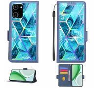 Aroepurt Case Compatible for Philips S6122 Phone Case Flip Cover [with Tempered Glass Screen Protector][RFID Blocking][Colorful Reflect Light] LPT-LS