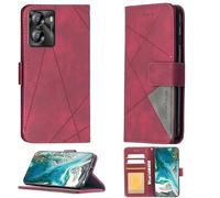 Aroepurt Case Compatible for Philips S6133 Phone Case Cover [with Tempered Glass Screen Protector] Flip Stand Cover PU Leather Wallet Case Red