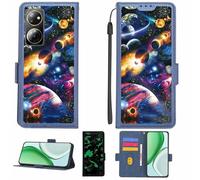 Aroepurt Case Compatible for Philips S6206 Phone Case Flip Cover [with Tempered Glass Screen Protector][RFID Blocking][Luminous Effect] LPT-XQ