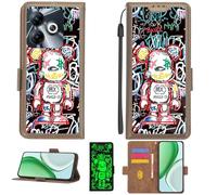 Aroepurt Case Compatible for PHILIPS S6210T Phone Case Flip Cover [with Tempered Glass Screen Protector][RFID Blocking][Luminous Effect] PTZ-MXX