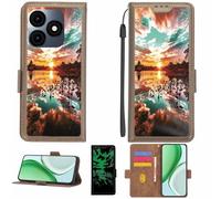 Aroepurt Case Compatible for Philips S6310 Phone Case Flip Cover [with Tempered Glass Screen Protector][RFID Blocking][Luminous Effect] LPT-FJ