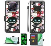 Aroepurt Case Compatible for Philips S7105 Phone Case Flip Cover [with Tempered Glass Screen Protector][RFID Blocking][Luminous Effect] LPT-LZM