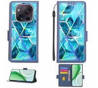 Aroepurt Case Compatible for Philips S7105 Phone Case Flip Cover [with Tempered Glass Screen Protector][RFID Blocking][Colorful Reflect Light] LPT-LS