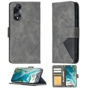 Aroepurt Case Compatible for Philips S7301 Phone Case Cover [with Tempered Glass Screen Protector] Flip Stand Cover PU Leather Wallet Case Grey