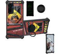 Aroepurt Case Compatible for Saga 2 Solana Mobile Seeker Phone Case Cover [with Tempered Glass Screen Protector][Hard PC + Soft Silicone][Ring Support] [Luminous Effect] YGH-JGP