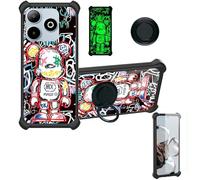 Aroepurt Case Compatible for Sego Mate 10 Phone Case Cover [with 1* Tempered Glass Screen Protector][Hard PC + Soft Silicone][Ring Support] [Luminous Effect] YGH-MXX