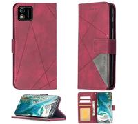 Aroepurt Case Compatible for SENWA 3G S40 STAR NEGRO KIT Phone Case Cover [with Tempered Glass Screen Protector] Flip Stand Cover PU Leather Wallet Case Red