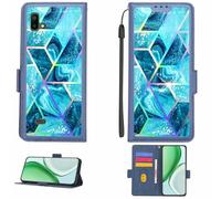 Aroepurt Case Compatible for SFR ALTICE E54 Phone Case Flip Cover [with Tempered Glass Screen Protector][RFID Blocking][Colorful Reflect Light] LPT-LS