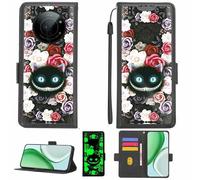 Aroepurt Case Compatible for Sharp Leica Leitz Phone 1 5g Phone Case Flip Cover [with Tempered Glass Screen Protector][RFID Blocking][Luminous Effect] LPT-LZM