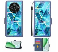 Aroepurt Case Compatible for Sharp Leitz Phone 2 5g Td-Lte Jp Lp-02 Phone Case Flip Cover [with Tempered Glass Screen Protector][RFID Blocking][Colorful Reflect Light] LPT-LS