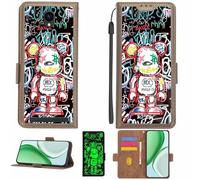 Aroepurt Case Compatible for Sky Device Elite A5 Phone Case Flip Cover [with Tempered Glass Screen Protector][RFID Blocking][Luminous Effect] LPT-MXX