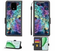 Aroepurt Case Compatible for Sonim Xp Pro Phone Case Flip Cover [with Tempered Glass Screen Protector][RFID Blocking][Colorful Reflect Light] LPT-HTT