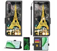 Aroepurt Case Compatible for SONY Xperia 1 II SO-51A SOG01 Phone Case Flip Cover [with Tempered Glass Screen Protector][RFID Blocking][Gold Glitter+Luminous] LPT-TT