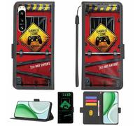 Aroepurt Case Compatible for Sony Xperia 5 Iv 5g A204so Sog09 So-54c Xq-Cq44 Phone Case Flip Cover [with Tempered Glass Screen Protector][RFID Blocking][Luminous Effect] LPT-JGP