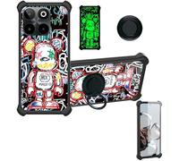 Aroepurt Case Compatible for Symphony Innova 40 Phone Case Cover [with 1* Tempered Glass Screen Protector][Hard PC + Soft Silicone][Ring Support] [Luminous Effect] YGH-MXX