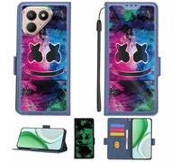 Aroepurt Case Compatible for Tecno Pova 7 Neo Lj6 Phone Case Flip Cover [with Tempered Glass Screen Protector][RFID Blocking][Luminous Effect] LPT-BQ