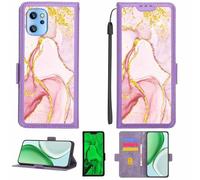 Aroepurt Case Compatible for Umidigi A13 Pro Phone Case Flip Cover [with Tempered Glass Screen Protector][RFID Blocking][Gold Glitter+Luminous] LPT-FDL
