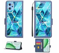 Aroepurt Case Compatible for Umidigi A13 Pro Phone Case Flip Cover [with Tempered Glass Screen Protector][RFID Blocking][Colorful Reflect Light] LPT-LS