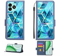 Aroepurt Case Compatible for Umidigi G5 Phone Case Flip Cover [with Tempered Glass Screen Protector][RFID Blocking][Colorful Reflect Light] LPT-LS