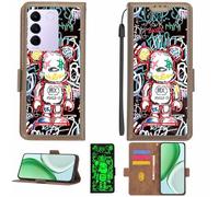 Aroepurt Case Compatible for Vivo S16e Phone Case Flip Cover [with Tempered Glass Screen Protector][RFID Blocking][Luminous Effect] LPT-MXX