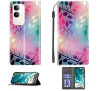 Aroepurt Case Compatible for Vivo Y50M 5G Phone Case Cover [with 1* Tempered Glass Screen Protector] PU Leather Kickstand Magnetic Wallet Case CPT15