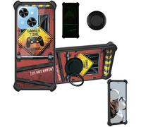 Aroepurt Case Compatible for Xgody Mate 70 Phone Case Cover [with Tempered Glass Screen Protector][Hard PC + Soft Silicone][Ring Support] [Luminous Effect] YGH-JGP