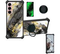 Aroepurt Case Compatible for XGODY MATE60 6.79 4G LTE Phone Case Cover [with Tempered Glass Screen Protector][Hard PC + Soft Silicone][Ring Support] [Gold Glitter+Luminous] JSH-HDL