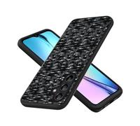 Aroepurt for Samsung Galaxy A17 Case Compatible for Samsung Galaxy A26 5G AI Phone Case Thin A266M A266U TPU Soft Silicone 3D Reflective Change Frosted Surface Black