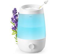 AROEVE 2.5L Top Fill Humidifier, 250ml/h Mist Output, 25hrs Humidifier for Bedroom, 7 Adjustable LED, Essential Oil Diffuser, 25dB Humidifiers for Home for Baby and Indoor Plants, White