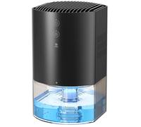 AROEVE Dehumidifier 990ml, Compact Quiet Small Dehumidifier for Bedroom with 7 Color Light, Auto Shutoff, Defrost Protect, 24H Use Dehumidifiers for Home, RV, Closets, Bathrooms, Kitchen