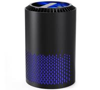 AROEVE Air Purifiers for Bedroom and Home, 7W Air Purifier with 22dB Seep Mode H13 HEPA Filter Smoke Pollen Dander Hair Smell Air Cleaner with Speed Control For Bedroom Office, DH-JH01A, Black