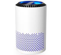 AROEVE Air Purifiers for Bedroom and Home, 7W Air Purifier with 22dB Sleep Mode H13 HEPA Filter Smoke Pollen Dander Hair Smell Air Cleaner with Speed Control For Bedroom Office, DH-JH01A, White