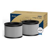 AROEVE MK01&MK06 Air Purifier Replacement Filter, Smoke Remove Material 4 -in-1 with Activated Carbon Mix, Against for Smoke, Odors, and VOCs, 2 Pack- Grey