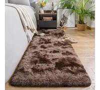 AROGAN 2x6 Feet Soft Runner Rugs for Bedroom Plush Fluffy Rug, Shag Furry Area Rug Carpet Non Shedding for Nursery Children Kids Girls Room Home Hallways Decorative, Brown and White