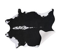 AROGAN Premium Faux Cow Hide Rug, Animal Print Area Rug for Western Decor, Black and White, 6.2 x 7 Feet