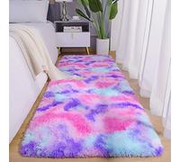 AROGAN Soft Rainbow Area Rugs for Girls Room 2x4 Feet, Fluffy Girls Bedroom Rugs, Princess Rug, Cute Colorful Carpet for Kids Teens Nursery Toddler (Hot Pink)