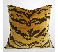 ArogGeld Chinoiserie Tiger Pillow Velvet Pillow Covers Asian Style Throw Pillow Cover Animal Print Tiger Farmhouse Pillow Case Cushion Cover Home Decor for Sofa Living Room Bedroom 22x22in