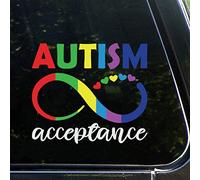 ArogGeld Infinity Autism Acceptance Heart Car Decals Stickers Autism Awareness Puzzle Pc Decal Autistic Support Car Stickers Bumper Sticker For Cars Funny Vinyl Decal Truck Window Laptop Decals