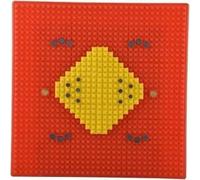 AROGYA MARKETING Acupressure magnetic pyramidal foot power mat therapy for stress and pain relief blood circulation health Care Useful Heel Knee Leg Sciatica massager (RED)