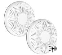 Aroha Link Interlinked Smoke Alarm and Carbon Monoxide Alarm - 10 Year Battery - Interconnected Combination Fire Alarm & CO Detector - 2 set